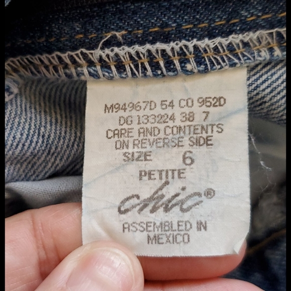 VINTAGE Chic Mom jeans HIGH rise size 6P retro 80s - Picture 3 of 10